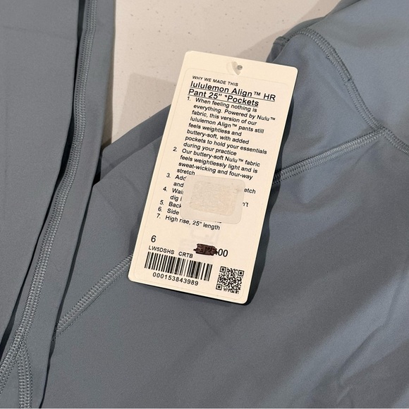lululemon Align High-Rise Pant with Pockets 25" Concrete Blue SZ 6 - Picture 7 of 9
